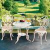 Design Toscano Villa Ravello Rose Garden Cast Iron Bistro Set: Table and 2 Chairs SP93484